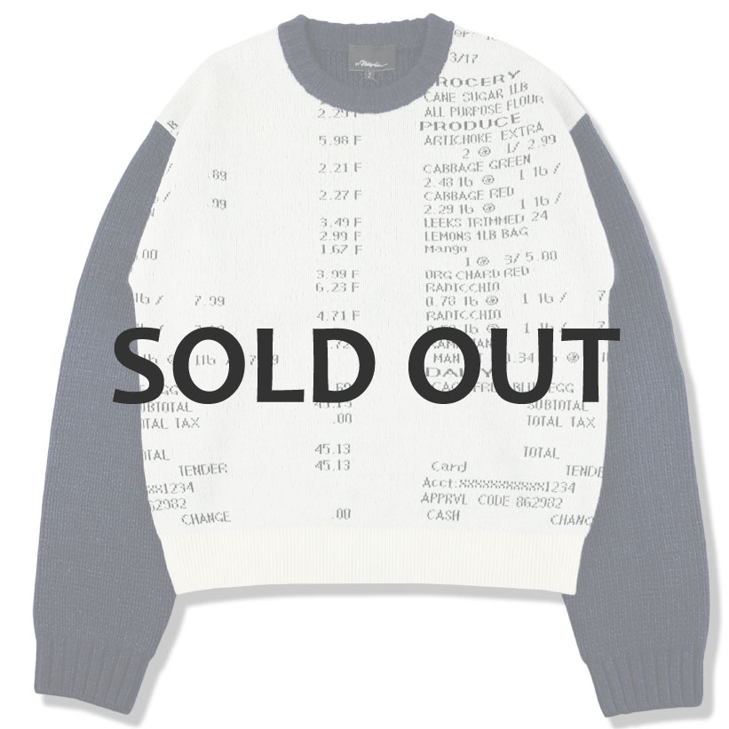 3 1 Phillip Lim 3 1 フィリップリム Receipt Crewneck Sweater 正規取扱店 Oblige Mens 公式通販 オンラインセレクトショップ